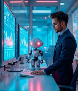 man-robot-working